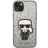Karl Lagerfeld KLHCP14MGFKPG iPhone 14 Plus / 15 Plus 6,7 hardcase srebrny/silver Glitter Flakes Ikonik